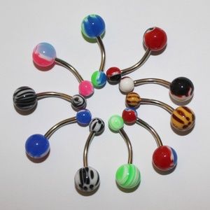 Pack 2: 10 BRAND NEW Navel / Belly Button Rings